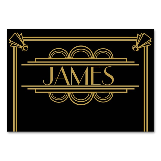 Art Deco 1920's wedding place cards (Front)