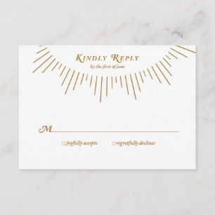 Art Deco 1920's Wedding Response Card