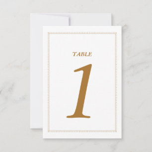 Art Deco 1920's Wedding Table Number