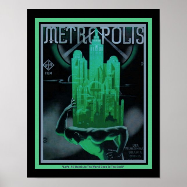 Art Deco 1927 "Metropolis" Movie Poster (Front)