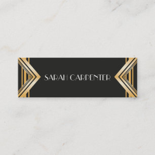 Art Deco - 20s Business Card - faux gold frame