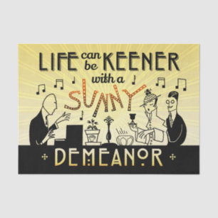 Art Deco 20s Retro Sunny Demeanour Inspirational Tissue Paper