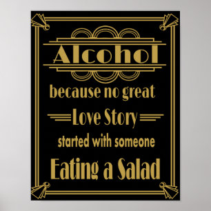 Art Deco 20's style wedding poster