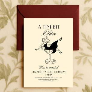 Art Deco 20s Vintage Birthday A tini bit older  Invitation