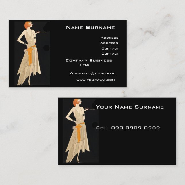 Art Deco 2 Business Card (Front/Back)