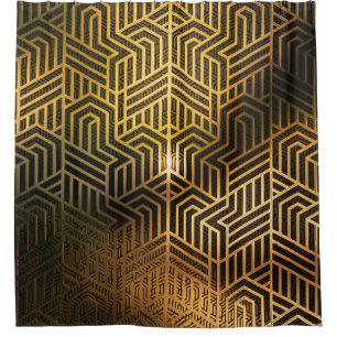 Art Deco 3D Illustration, Advertisement Wallpaper. Shower Curtain