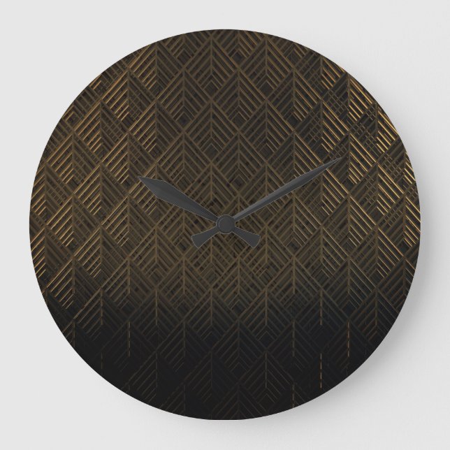 Art Deco 3D Illustration Background Large Clock (Front)