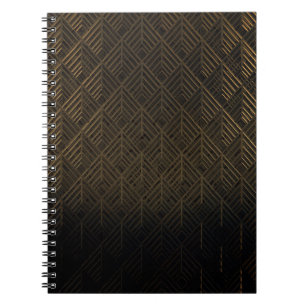 Art Deco 3D Illustration Background Notebook