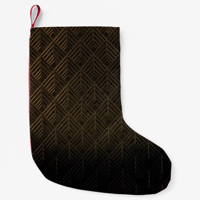 Art Deco 3D Illustration Background Small Christmas Stocking (Front)