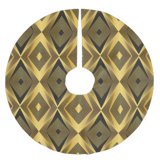 Art Deco: Abstract Geometric Background Brushed Polyester Tree Skirt