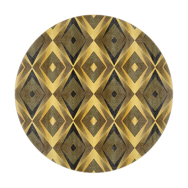 Art Deco: Abstract Geometric Background Cutting Board (Front)