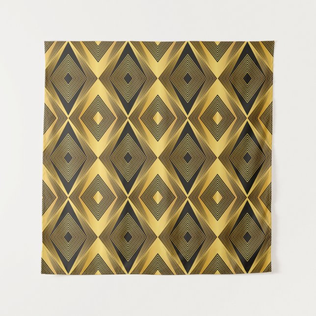 Art Deco: Abstract Geometric Background Tapestry (Front)