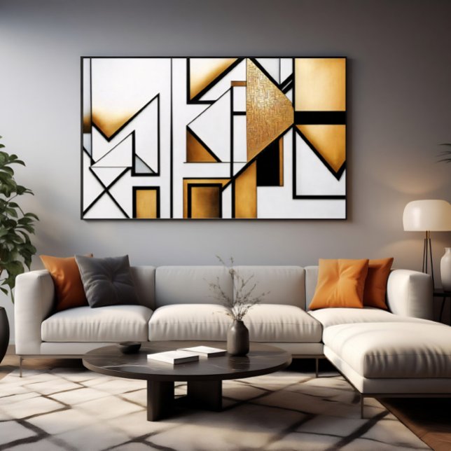 Art Deco Abstract Gold and Black Poster (Creator Uploaded)