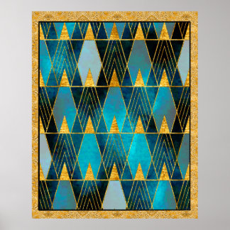 Art Deco Abstract Pattern Poster