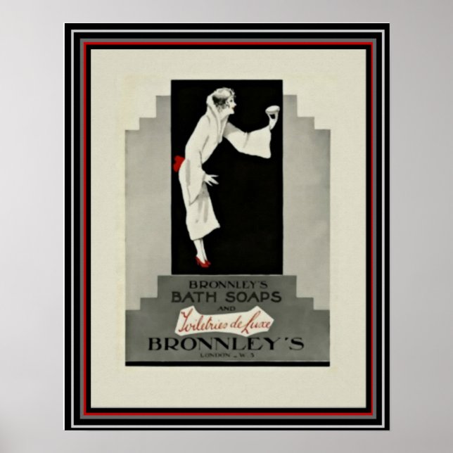 Art Deco Ad Bronnley's Soap 16 x 20 Poster (Front)