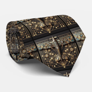Art Deco Aeroplane Art Deco Circuit Board Tie