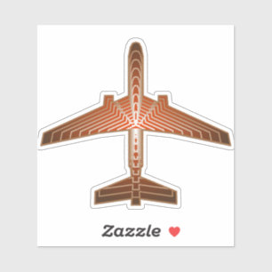 Art Deco Aeroplane, Bronze, Gold and Rust Brown