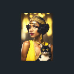 Art Deco, African-American Flapper, Gatsby Style  Canvas Print<br><div class="desc">This is an original Art Deco artwork created by Celtic-Brother Designs.</div>