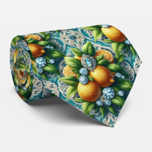Art Deco Amalfi Lemon Mediterranean DIamonds  Tie