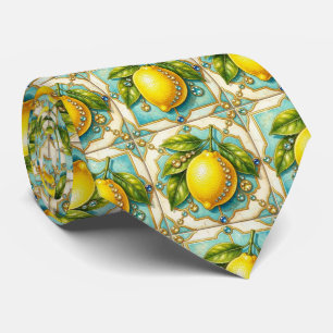 Art Deco Amalfi Lemon Mediterranean DIamonds Tie