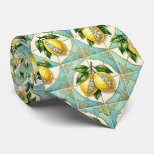 Art Deco Amalfi Lemon Mediterranean DIamonds Tie