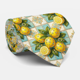 Art Deco Amalfi Lemon Mediterranean DIamonds Tie