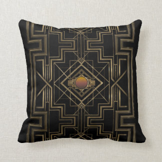 Art Deco Antique Gold Cushion