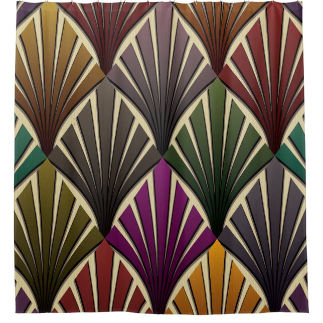 Art deco,art nouveau,fall shower curtain (Front)