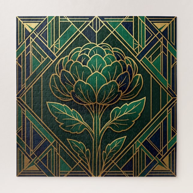 Art Deco Artichoke Jigsaw Puzzle (Vertical)
