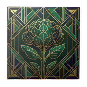 Art Deco Artichoke Tile