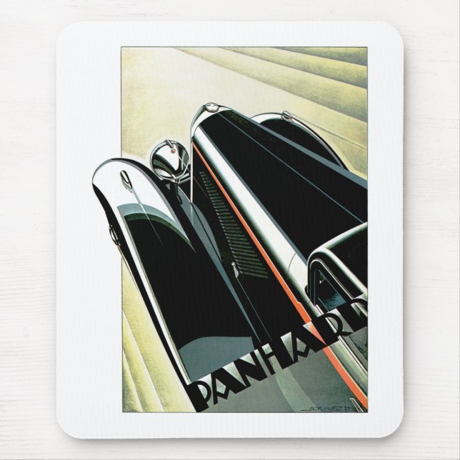 Art Deco Automobile Mouse Mat (Front)