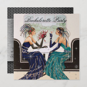 Art Deco Bachelorette Party  Invitations