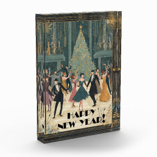 Art Deco Ballroom Dance Happy New Year Photo Block