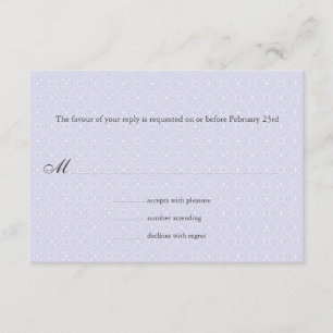 Art Deco Band Lilac Wedding Response