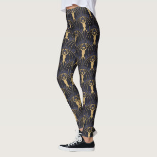 Art Deco Bat Pattern Leggings