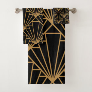 Art Deco Bath Towel Set