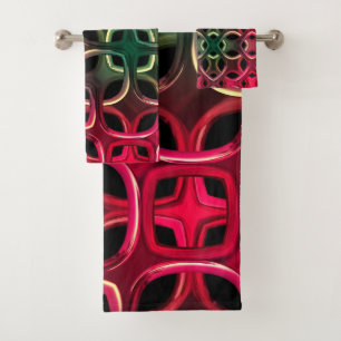 art deco bath towel set
