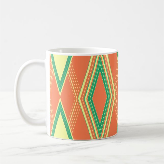 Art Deco Beach Colour Coffee Mug (Left)