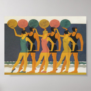 Art Deco Beach Wall Art
