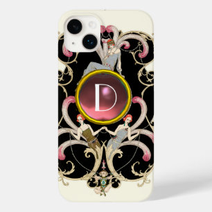 ART DECO BEAUTY FASHION PINK GEMSTONE MONOGRAM Case-Mate iPhone 14 PLUS CASE
