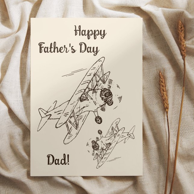 Art Deco Bi-planes - Father's Day! Card (Creator Uploaded)