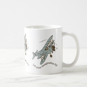 Art Deco Bi-planes - let your imagination fly. Coffee Mug
