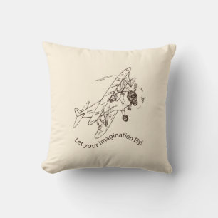 Art Deco Bi-planes - let your imagination fly. Cushion