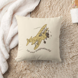 Art Deco Bi-planes - let your imagination fly. Cushion