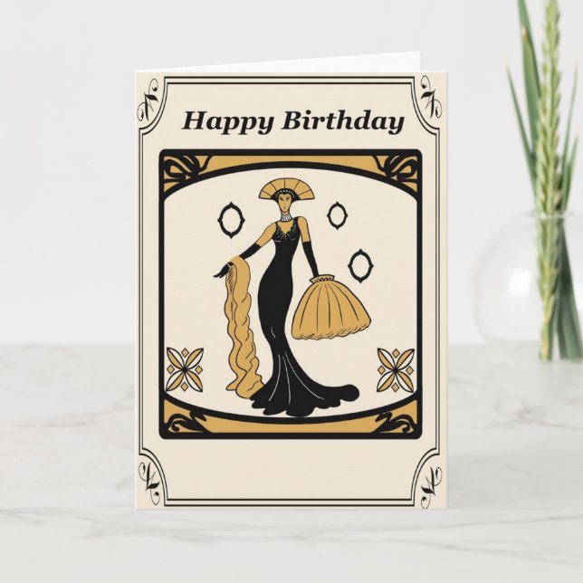 Art Deco Birthday Card (Front)