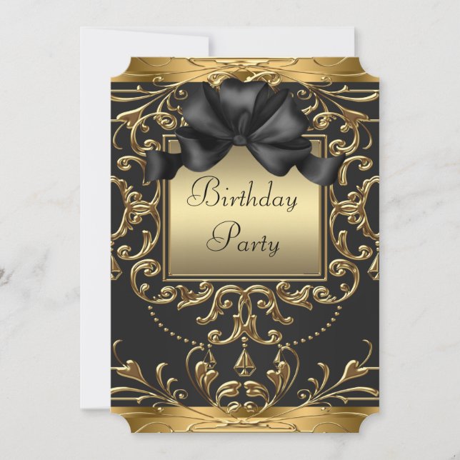 Art Deco Birthday Party Invitation (Front)