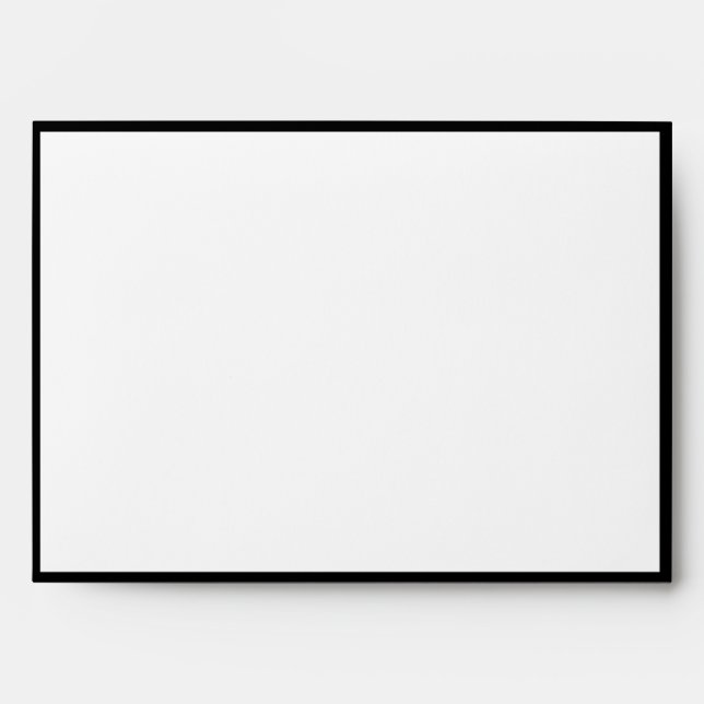 Art Deco Black and White Stripe Wedding Envelope (Front)