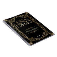 Art Deco Black Gatsby 1920s Style Wedding Planner