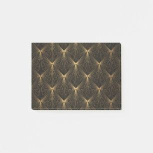 Art deco,black gold,chic,elegant,pattern,classy, post-it notes