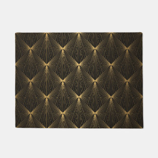 Art deco,black gold,chic,elegant,pattern,classy,tr doormat